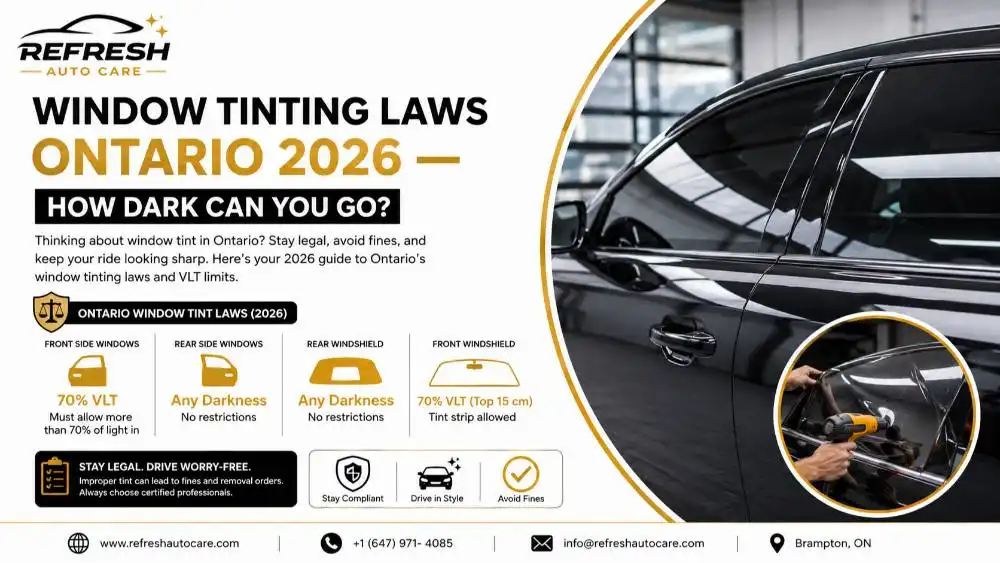 Window Tinting Laws Ontario 2026 — How Dark Can You Go?